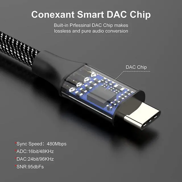 Alt view image 3 of 6 - USB Type C to 3.5mm Headphone Jack Adapter Audio Adapter USB C to Aux Dongle Cable Cord for iPhone 15 Plus/15 Pro Max  Galaxy S23 S22 Ultra S20+ Note 20 10 Pixel 7 6 5 4 and More