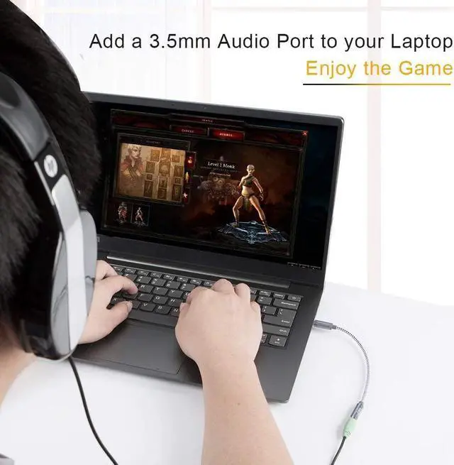 Alt view image 3 of 7 - USB C to 3.5 mm Headphone Adapter, CableCreation 0.33 ft Type C Female Audio Hi-Res DAC Converter Compatible for iPad Pro 2020, Galaxy S20 S21 Ultra Z Flip S20+, Pixel 4 3 2 XL etc. Space Gray