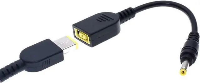 Alt view image 2 of 3 - DC 7.9 x 5.5mm Round Jack to Square USB Plug Converter Laptop Power Adapter Connector Cable Compatible for Lenovo ThinkPad IBM Charger (15cm,4.0x1.7mm Male-USB Female)