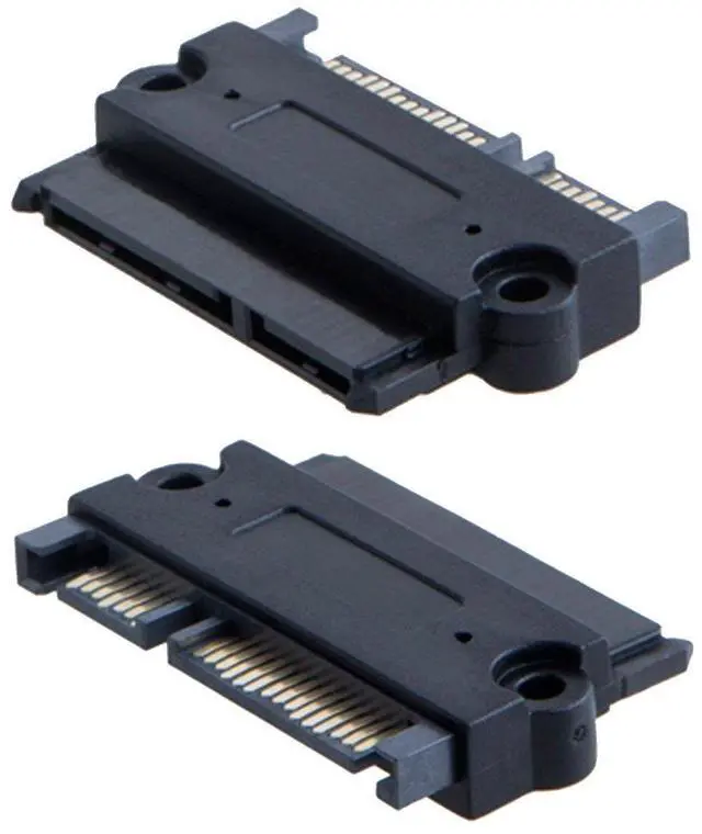 Main image of CableCreation 2-Pack SATA 22Pin (7+15 Pin) Male to SATA 22 Pin (7+15Pin) Female adapter Convertor, Sata Male-Female Adapter