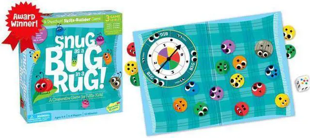 Alt view image 5 of 9 - Peaceable Kingdom / Snug as a Bug in a Rug Preschool Skills Builder Game