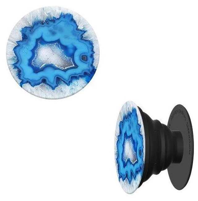 Main image of Popsocket Phone Grip & Stand - Ice Blue Agate - Accessory by PopSockets 101447