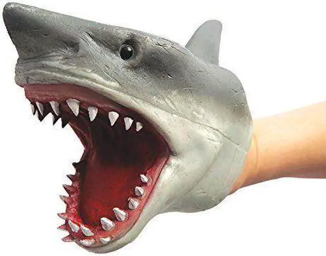 Main image of Shark Hand Puppet (Rubber) - Puppet by Schylling (SHP)