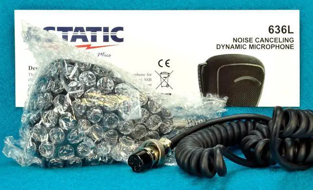 Alt view image 2 of 10 - 636L Noise Canceling 4-Pin CB Microphone  Black  Bulk