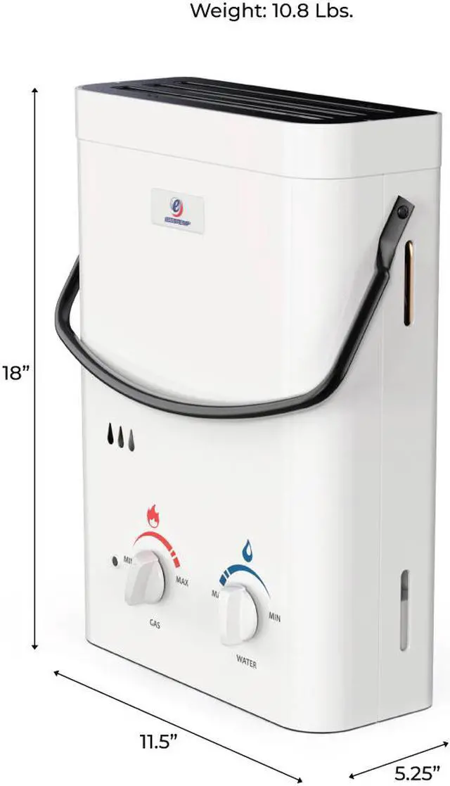 Alt view image 3 of 7 - Eccotemp L5 Portable Outdoor Tankless Water Heater w/ EccoFlo Diaphragm 12V Pump and Strainer
