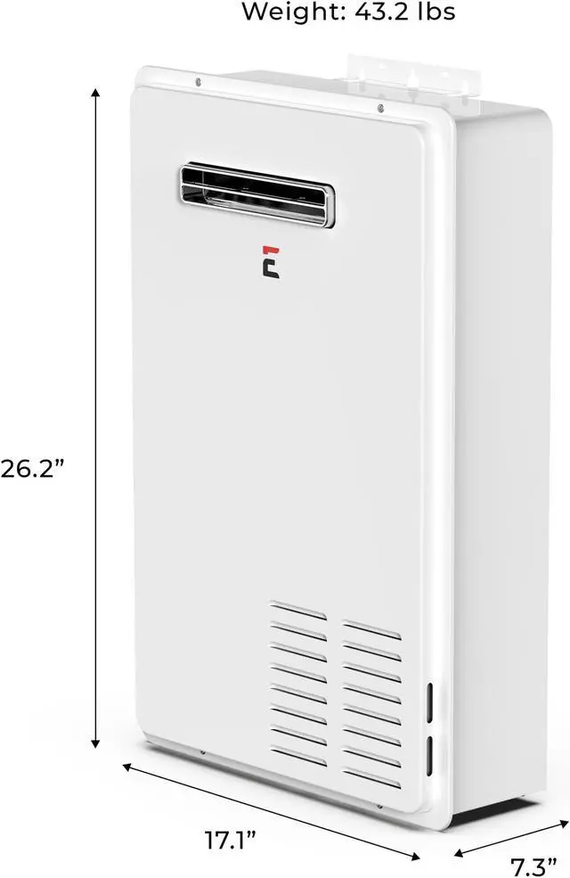 Alt view image 3 of 7 - Eccotemp Builder Grade 7.0 GPM Outdoor Natural Gas Tankless Water Heater