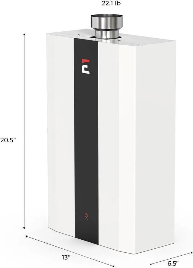 Alt view image 3 of 7 - Eccotemp Smart Home Indoor 4.0 GPM Natural Gas Tankless Water Heater