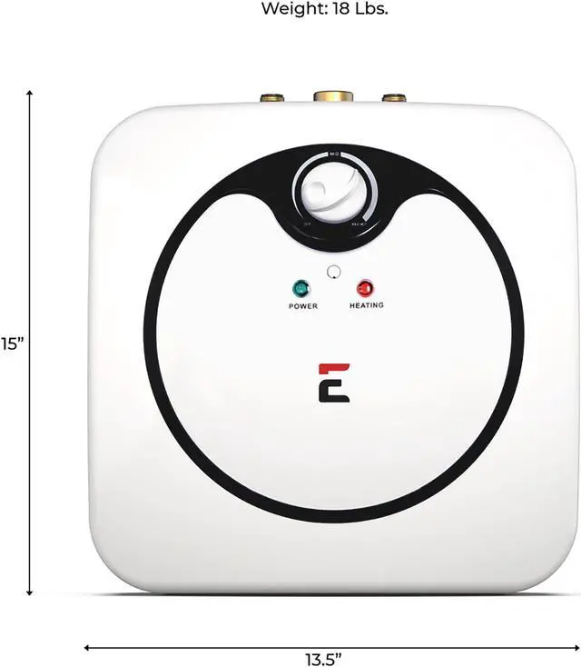 Alt view image 2 of 7 - Eccotemp EM 2.5 Gallon Under Sink Electric Mini Storage Tank Hot Water Heater