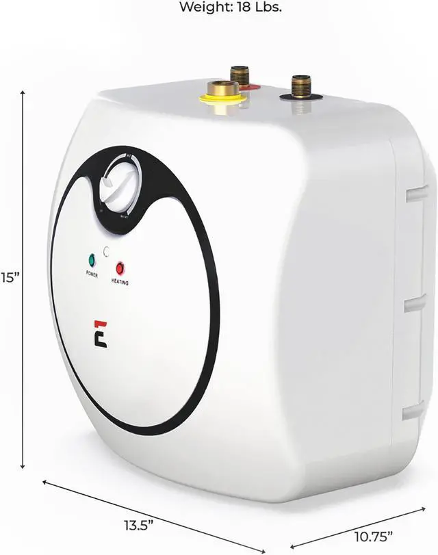 Alt view image 3 of 7 - Eccotemp EM 2.5 Gallon Under Sink Electric Mini Storage Tank Hot Water Heater