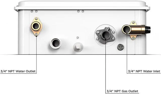 Alt view image 5 of 7 - Eccotemp Builder Series 6.8 GPM Outdoor Liquid Propane Tankless Water Heater