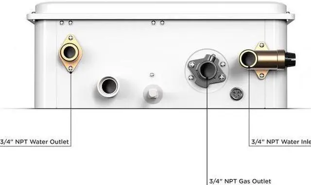 Alt view image 5 of 7 - Eccotemp Builder Series Outdoor 6.8 GPM Natural Gas Tankless Water Heater