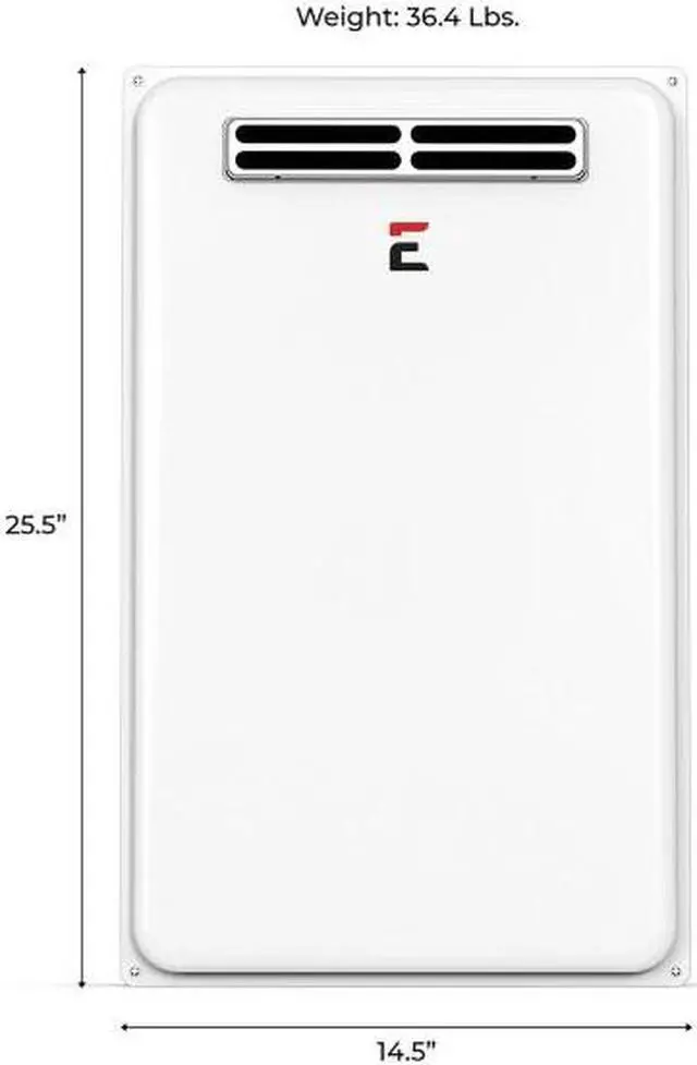 Alt view image 2 of 7 - Eccotemp Builder Series Outdoor 6.8 GPM Natural Gas Tankless Water Heater