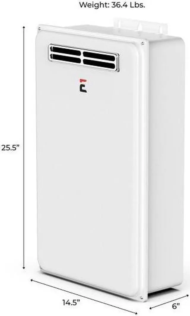 Alt view image 3 of 7 - Eccotemp Builder Series Outdoor 6.8 GPM Natural Gas Tankless Water Heater