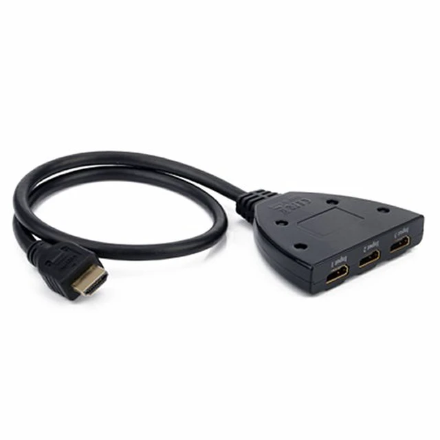 Alt view image 2 of 6 - HD1831 3-Port HDMI Switch with Pigtail Cable