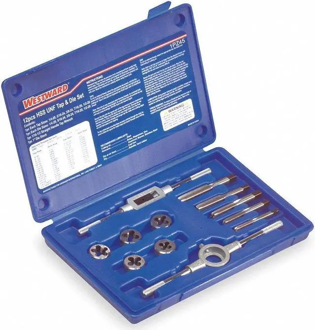 Alt view image 3 of 3 - WESTWARD 1PZ45 Tap/Die Set,12 Pieces