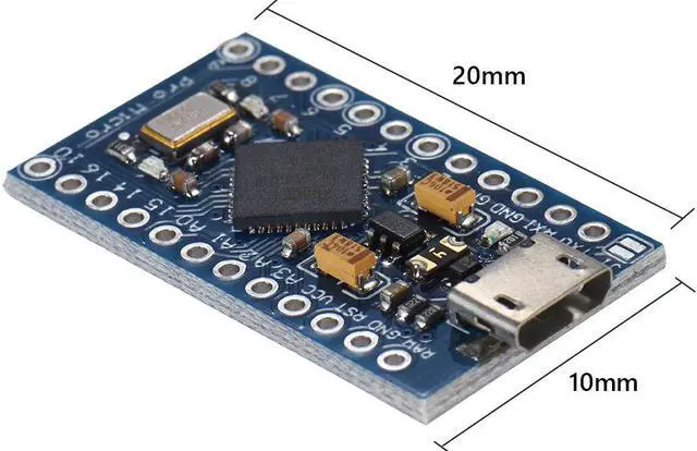 Alt view image 3 of 4 - Expansion Card Promicro 5V Development Board Microcontroller Mini 16M for Arduino 4 channel 10 bit ADC 5 PWM pins 12 DIO