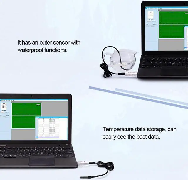 Alt view image 7 of 7 - PC Sensor USB Thermometer Temperature Sensor Data Logger Recorder for PC Laptop White