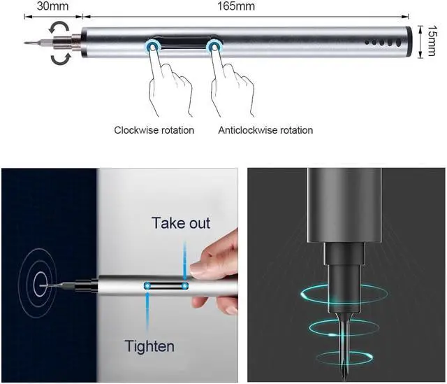 Alt view image 4 of 4 - Pro Mini Cordless Small Electric Screwdriver For Phone Xbox RC Toys Camera Precise Repair Tool