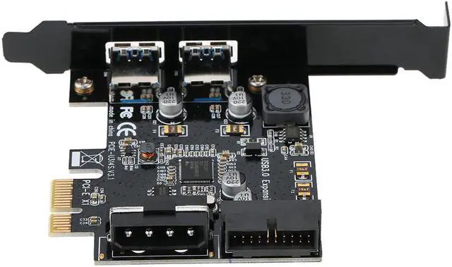Alt view image 4 of 4 - PCI-E to USB 3.0 2-Port PCI Express Card Mini PCI-E USB 3.0 Hub Controller Adapter with Internal USB 3.0 19-Pin Connector