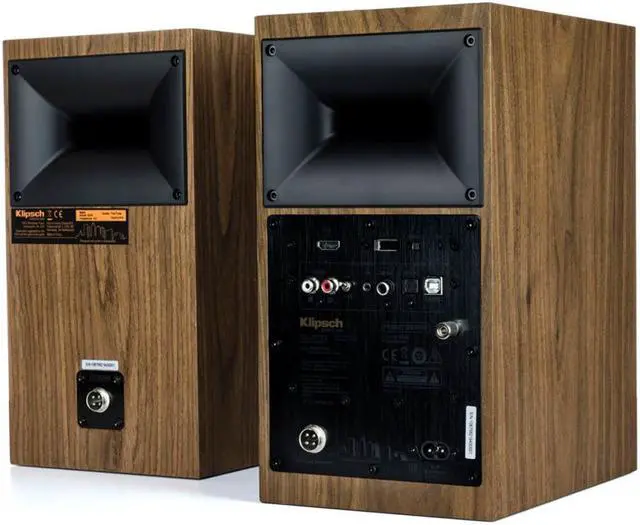 Alt view image 5 of 20 - Klipsch Heritage Wireless The Fives Walnut Home Audio Speaker Pair