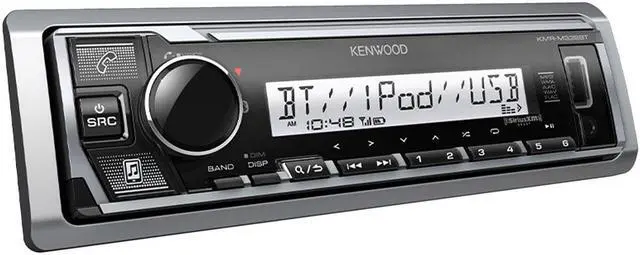 Alt view image 2 of 19 - Kenwood KMR-M332BT Marine Digital Media Receiver with Bluetooth