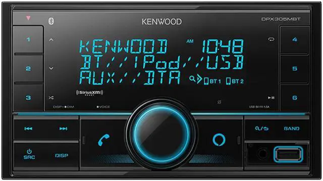 Alt view image 3 of 3 - Kenwood DPX305MBT Dual Din Digital Media Receiver with Bluetooth