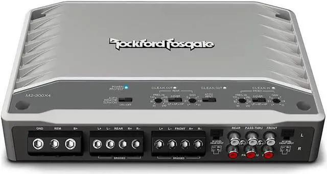 Alt view image 3 of 7 - Rockford Fosgate M2-300X4 Marine 300 Watt 4-Channel Element Ready Amplifier
