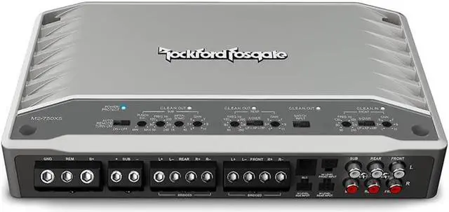 Alt view image 3 of 11 - Rockford Fosgate M2-750X5 Marine 750 Watt 5-Channel Element Ready Amplifier
