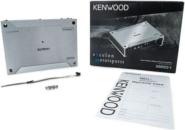 Alt view image 4 of 4 - Kenwood eXcelon XM502-1 Mono Subwoofer Powersports/Marine Amplifier  500 watts RMS x 1 at 2 ohms