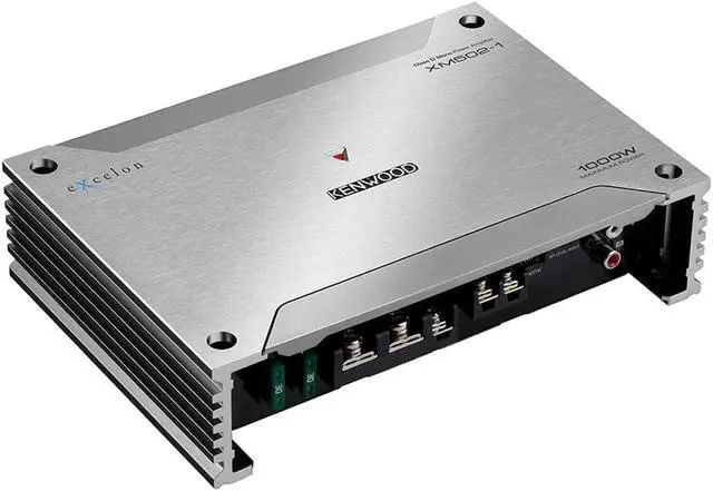 Alt view image 3 of 4 - Kenwood eXcelon XM502-1 Mono Subwoofer Powersports/Marine Amplifier  500 watts RMS x 1 at 2 ohms