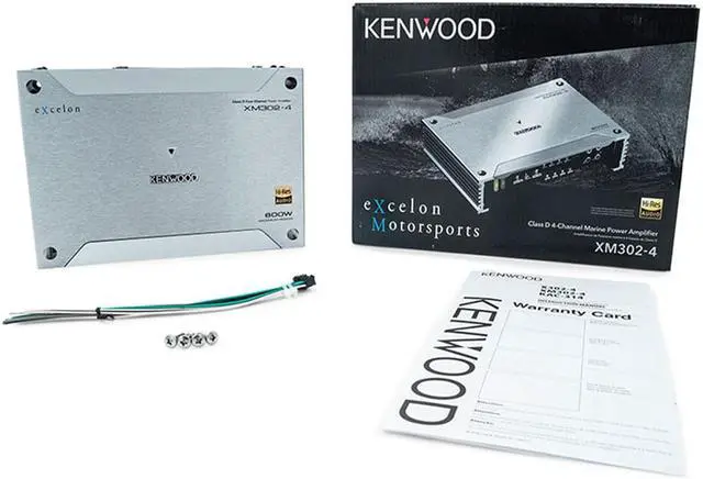 Alt view image 2 of 4 - Kenwood eXcelon XM302-4 4-Channel Powersports/Marine Amplifier  50 watts RMS x 4