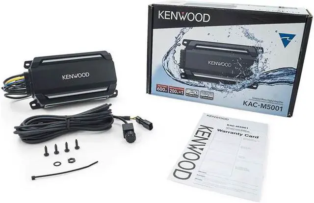 Alt view image 2 of 10 - Kenwood KAC-M5001 Compact Mono Marine Subwoofer Amplifier