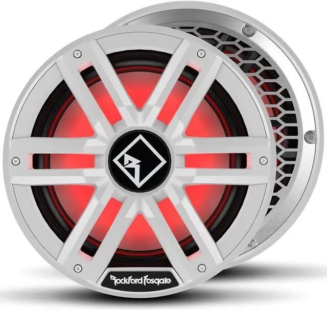 Alt view image 3 of 4 - Rockford Fosgate M2D2-12I 12 Color Optix Infinite Baffle Marine Subwoofer  White
