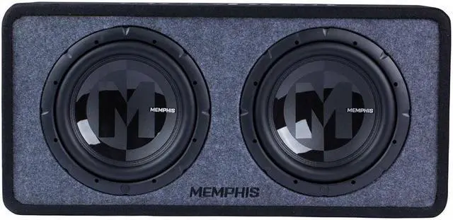 Alt view image 3 of 3 - Memphis Audio PRXE12D2 Power Reference 2-Ohm Dual 12 Loaded Subwoofer Enclosure