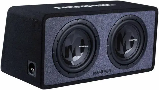 Alt view image 2 of 3 - Memphis Audio PRXE12D2 Power Reference 2-Ohm Dual 12 Loaded Subwoofer Enclosure