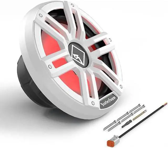 Alt view image 3 of 4 - Rockford Fosgate M2D4-12I 12 Color Optix Infinite Baffle Marine Subwoofer  White