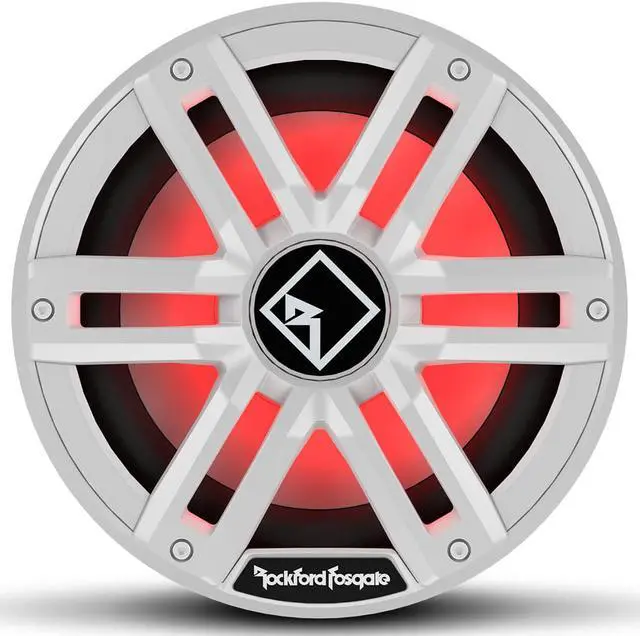 Alt view image 2 of 6 - Rockford Fosgate M2D2-10S 10 Color Optix Sealed Enclosure Marine Subwoofer  White