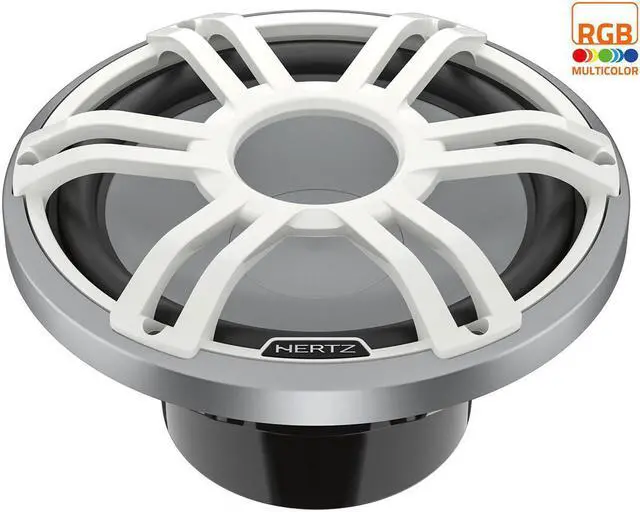 Main image of Hertz HMS 12 S4-LD-SW 12 4-Ohm Marine Sport RGB LED Subwoofer  White Sport Grille