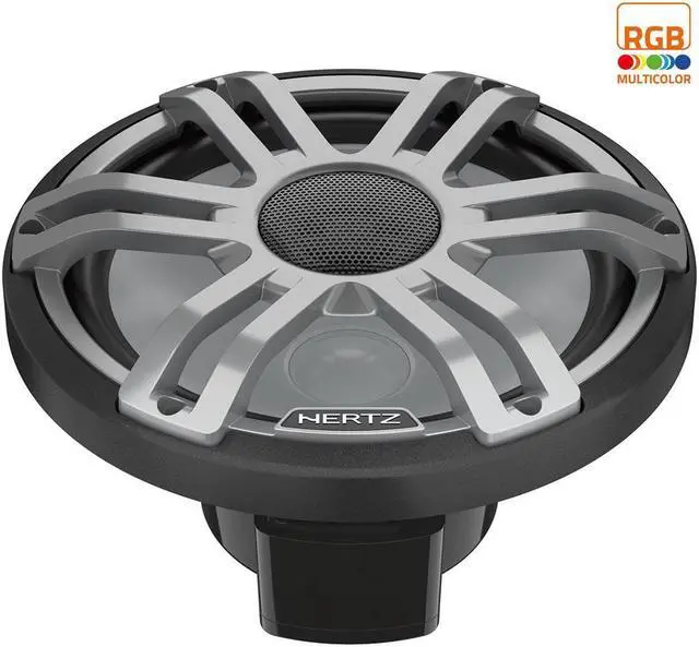 Alt view image 3 of 3 - Hertz HMX 8 S-LD-G 8 2-Way Marine Speakers with RGB LED Lighting  Gray