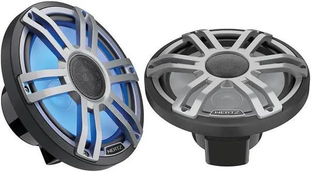 Alt view image 2 of 3 - Hertz HMX 8 S-LD-G 8 2-Way Marine Speakers with RGB LED Lighting  Gray