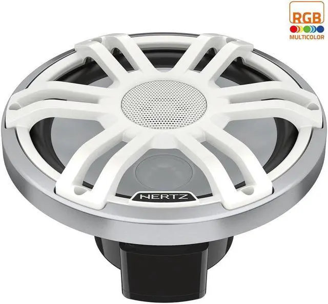 Alt view image 2 of 2 - Hertz HMX 8 S-LD-SW 8 2-Way Marine Speakers with RGB LED Lighting  White
