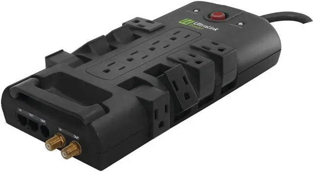 Main image of Ultralink PS1200R 12 Outlet Multimedia Surge Protector