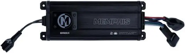 Main image of Memphis Audio MX400.4 MX Powersports Series 4-Channel Compact Amplifier