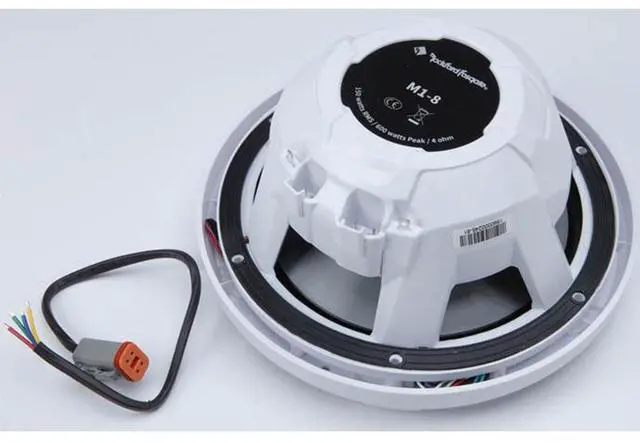 Alt view image 5 of 5 - Rockford Fosgate M1-8 8" Color Optix Marine 2-Way Speakers - White