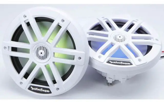 Alt view image 3 of 5 - Rockford Fosgate M1-8 8" Color Optix Marine 2-Way Speakers - White