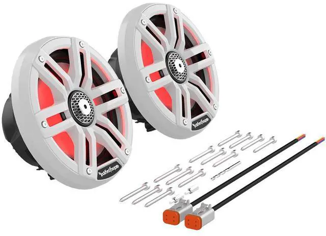 Alt view image 6 of 7 - Rockford Fosgate M2-65 6.5" Color Optix Marine 2-Way Speakers - White