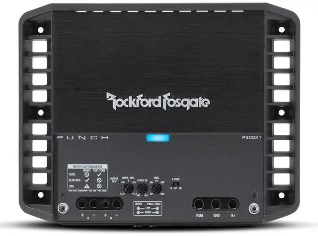 Alt view image 2 of 7 - Rockford Fosgate P300X1 Punch 300 Watt Full-Range Mono Subwoofer Amplifier