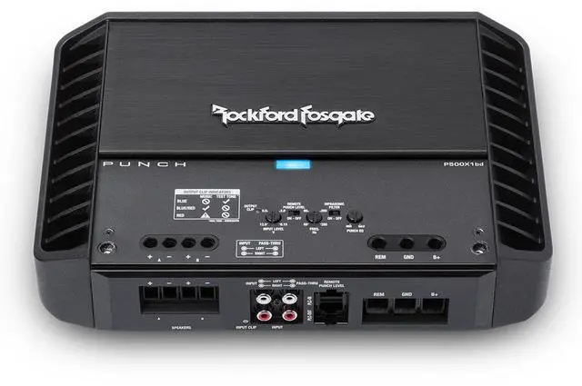 Alt view image 5 of 7 - Rockford Fosgate P500X1BD Punch 500 Watt Mono Subwoofer Amplifier