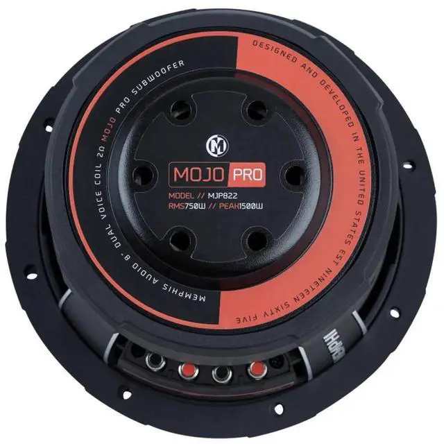 Alt view image 4 of 5 - Memphis Audio MJP822 8" MOJO Pro Series DVC Subwoofer