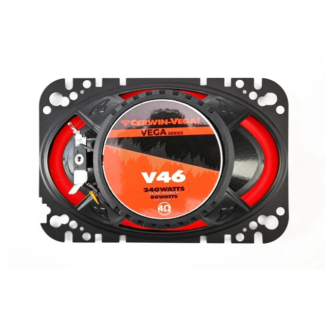 Alt view image 6 of 6 - Cerwin Vega V46 VEGA Series 4"x6" 2-Way Coaxial Car Speakers - Pair